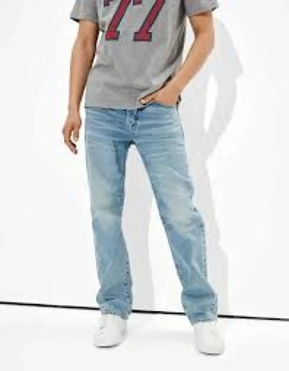 American Eagle Men's Bootcut Jeans 33 x 30 Medium Wash